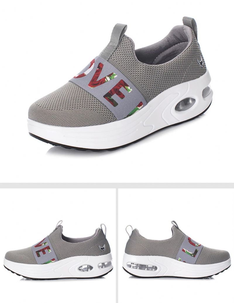 Clive Dames Platform Sportschoenen - Rood