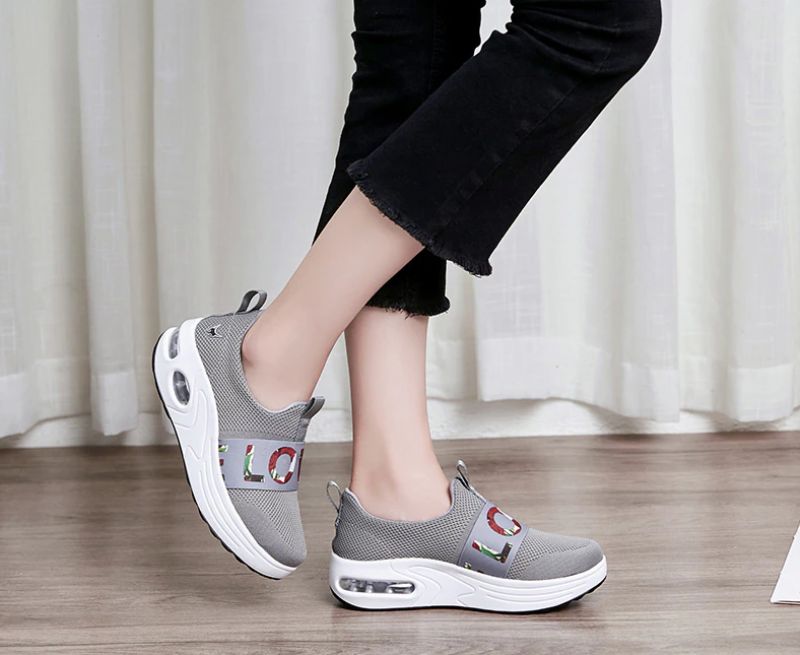 Clive Dames Platform Sportschoenen - Rood