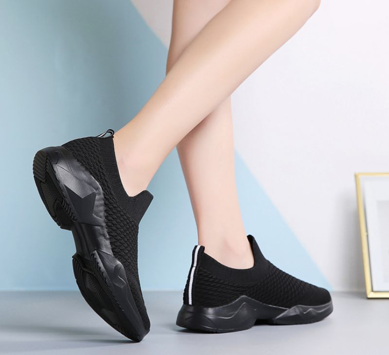Clorina Dames Slip-on Zwarte Schoenen - Zwart
