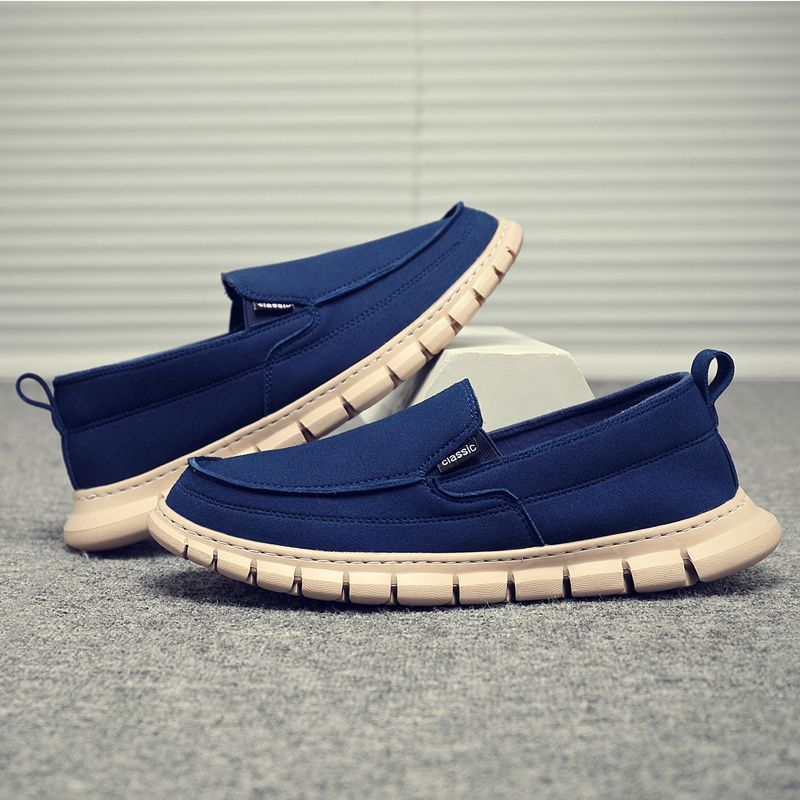 Cobo Heren Loafers Casual Schoenen - Blauw