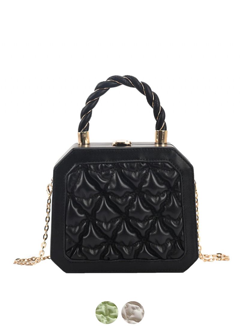 Colao Dames Kleine Geplooide Leren Handtas