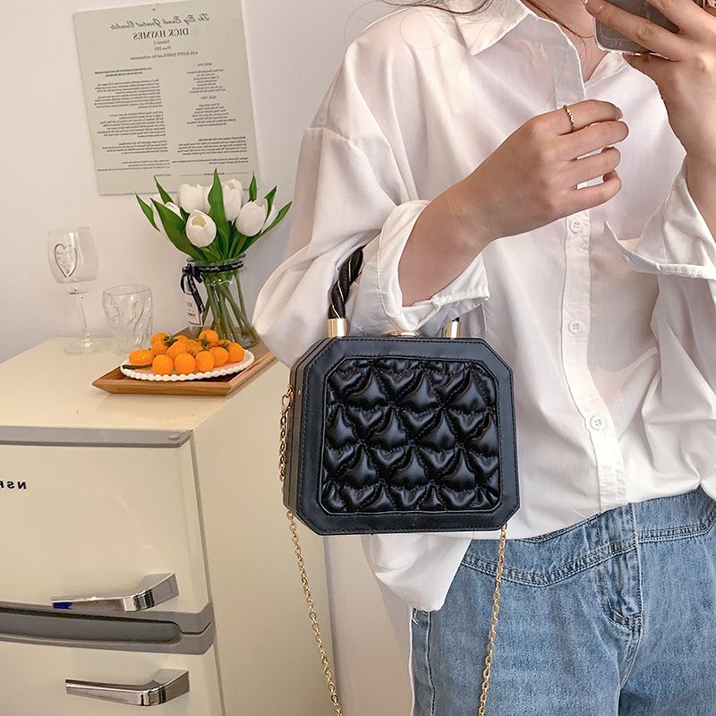 Colao Dames Kleine Geplooide Leren Handtas - Zwart