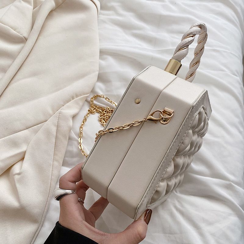Colao Dames Kleine Geplooide Leren Handtas - Zwart
