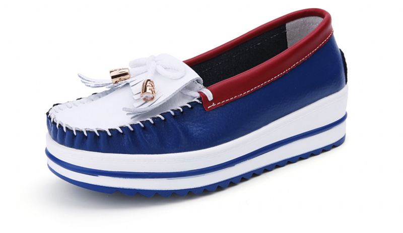 Colin Dames Loafer Leren Schoenen - Blauw