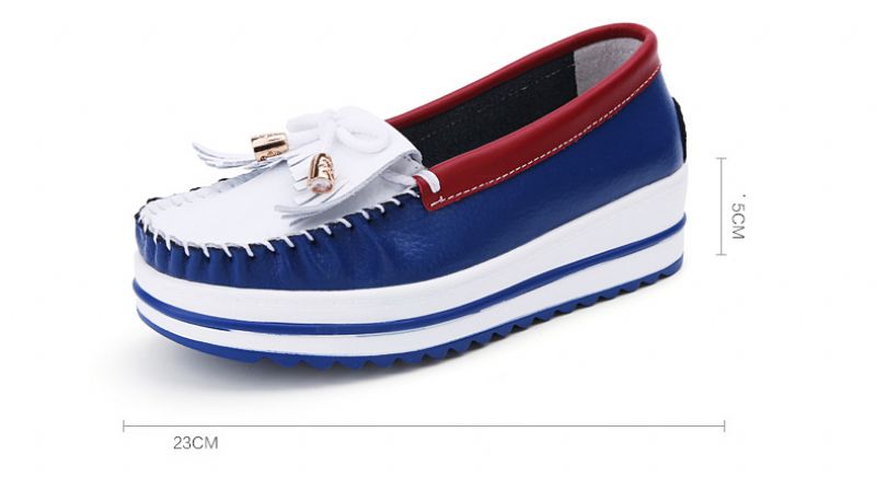 Colin Dames Loafer Leren Schoenen - Blauw