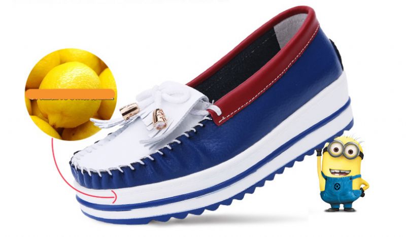 Colin Dames Loafer Leren Schoenen - Blauw
