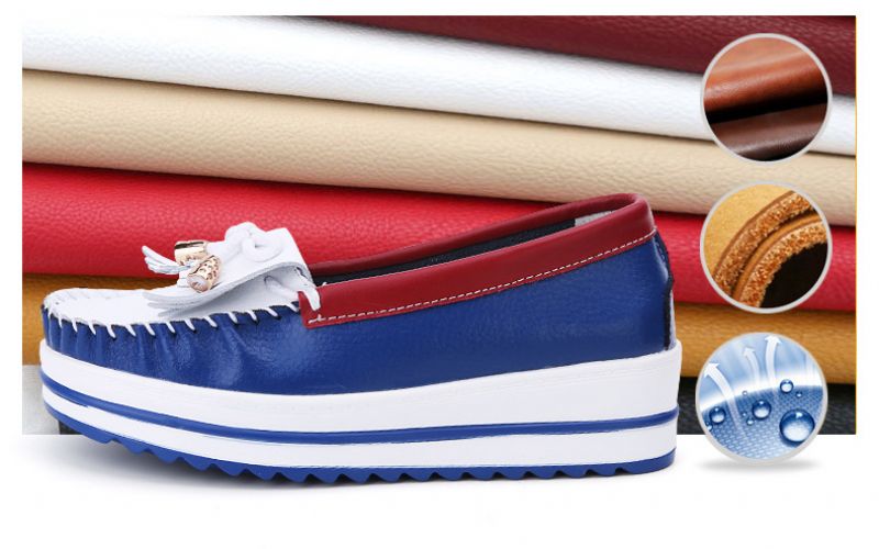 Colin Dames Loafer Leren Schoenen - Blauw
