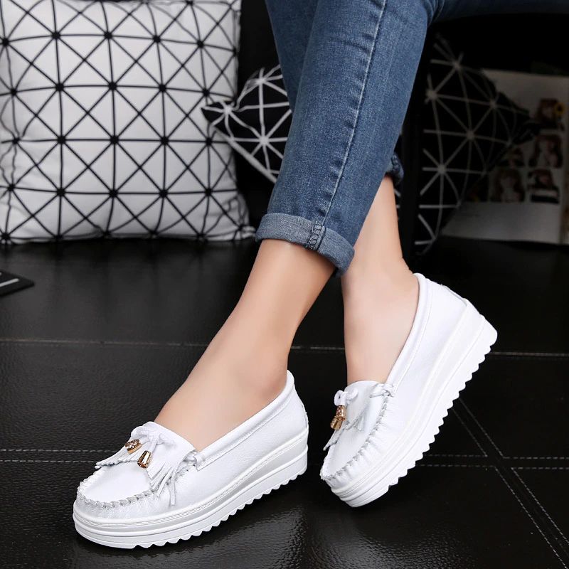 Colin Dames Loafer Leren Schoenen - Blauw