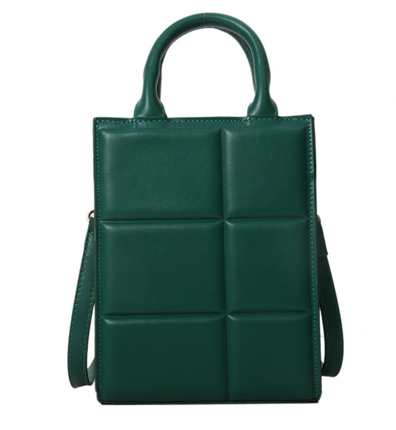 Colina Dames Leren Schouder Handtas - Groen