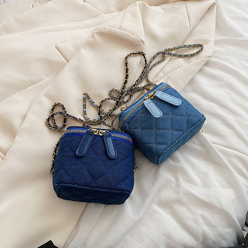 Collin Dames Gewatteerde Mini Crossbody Handtas - Blauw
