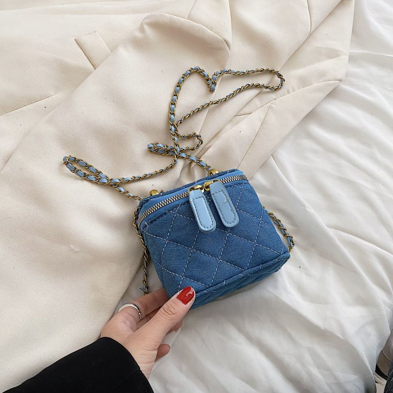 Collin Dames Gewatteerde Mini Crossbody Handtas - Blauw