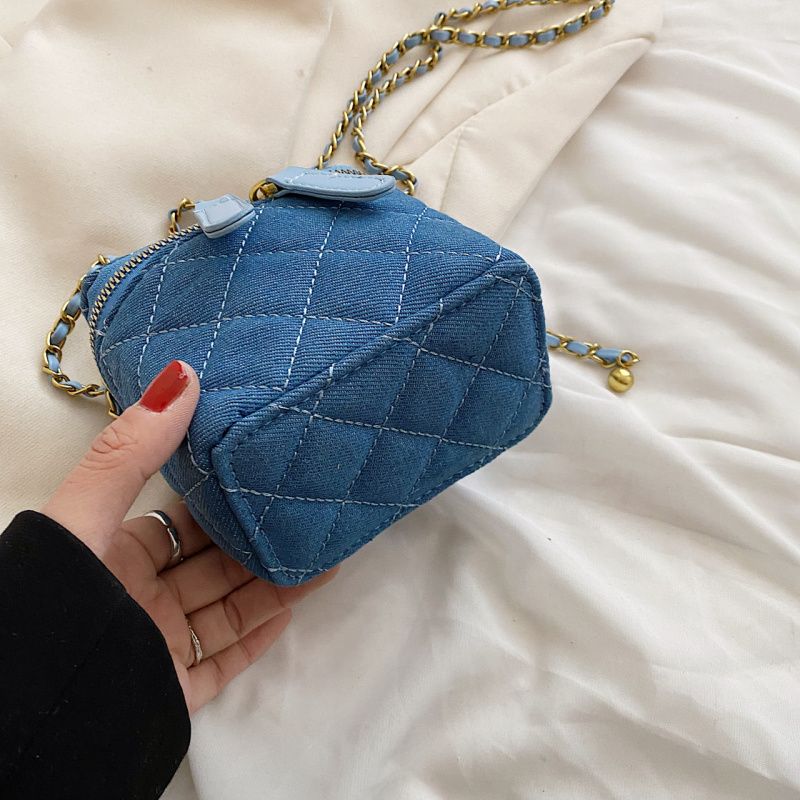 Collin Dames Gewatteerde Mini Crossbody Handtas - Blauw