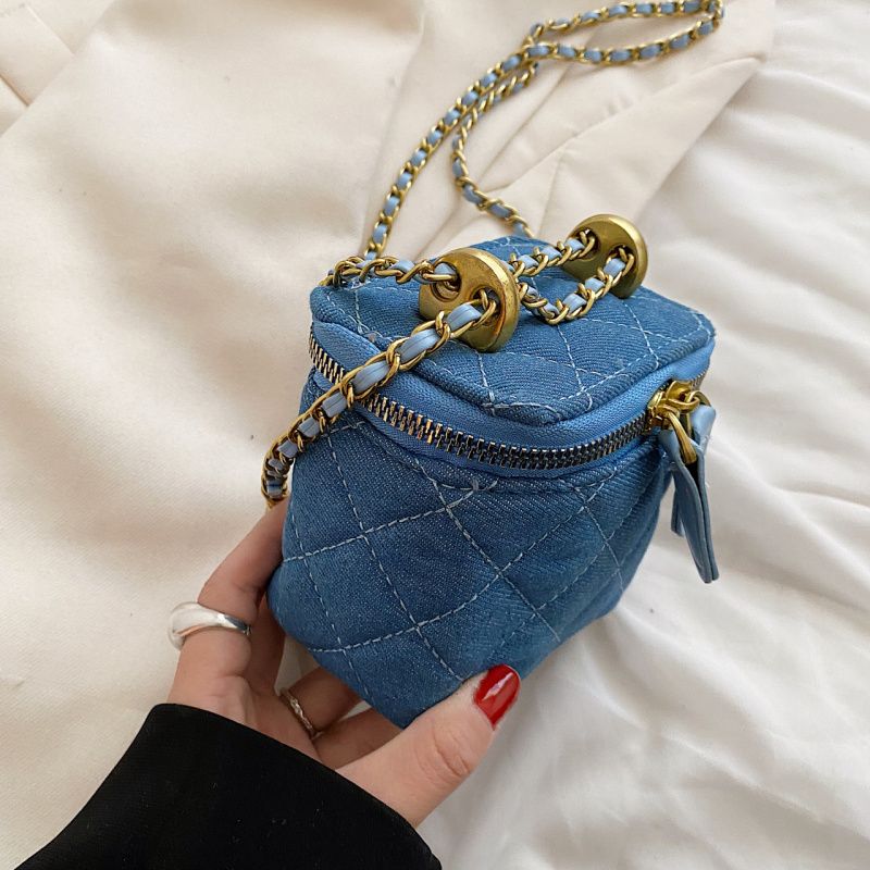 Collin Dames Gewatteerde Mini Crossbody Handtas - Blauw
