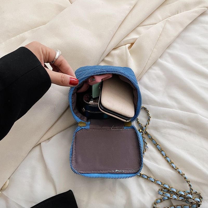 Collin Dames Gewatteerde Mini Crossbody Handtas - Blauw