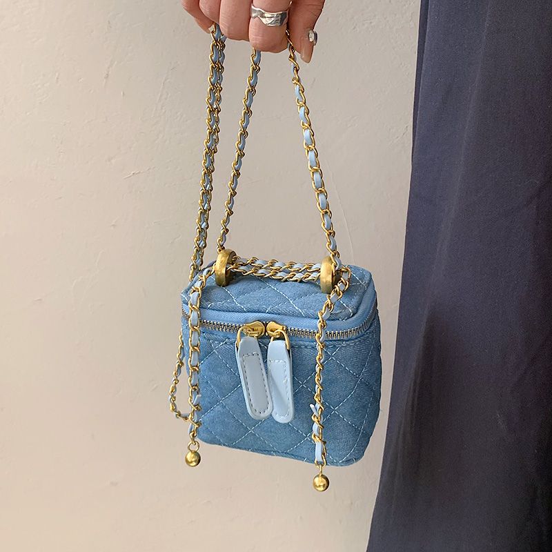 Collin Dames Gewatteerde Mini Crossbody Handtas - Blauw
