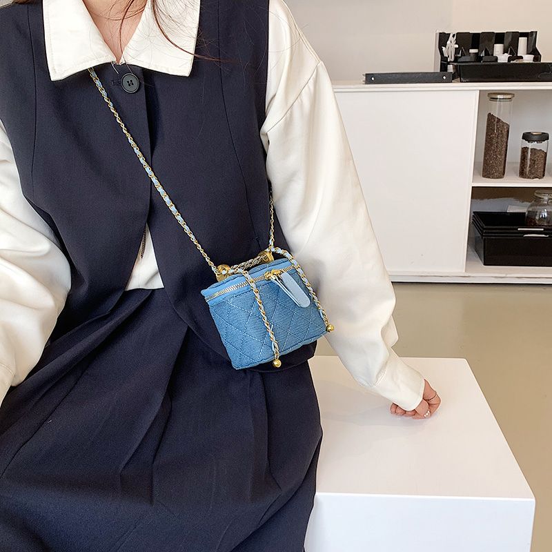 Collin Dames Gewatteerde Mini Crossbody Handtas - Blauw