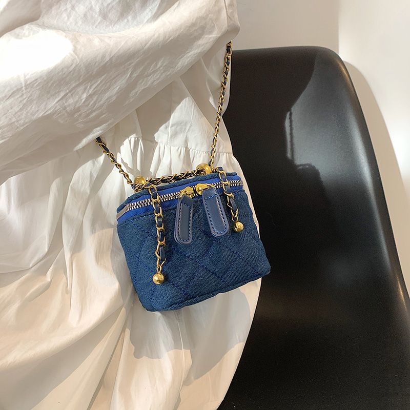 Collin Dames Gewatteerde Mini Crossbody Handtas - Blauw