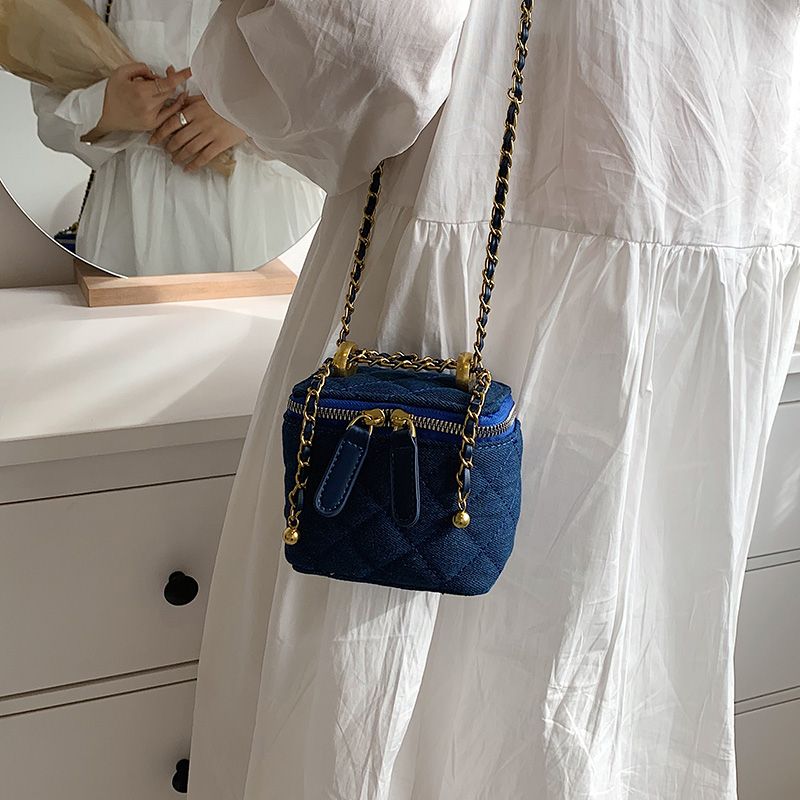 Collin Dames Gewatteerde Mini Crossbody Handtas - Blauw