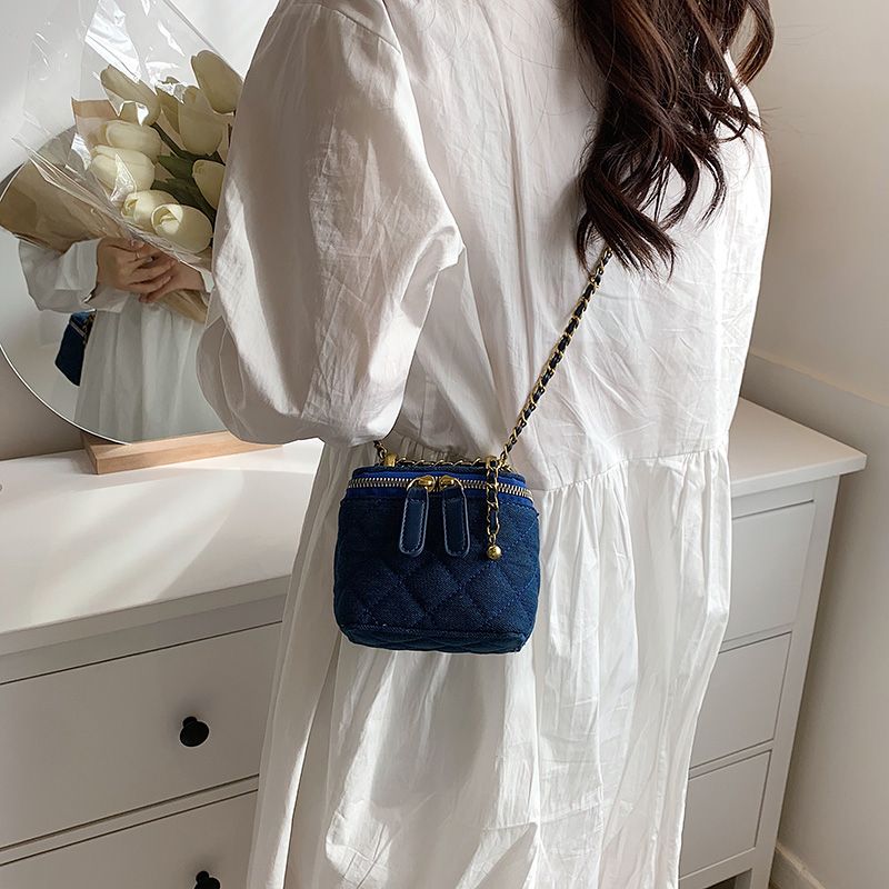 Collin Dames Gewatteerde Mini Crossbody Handtas - Blauw