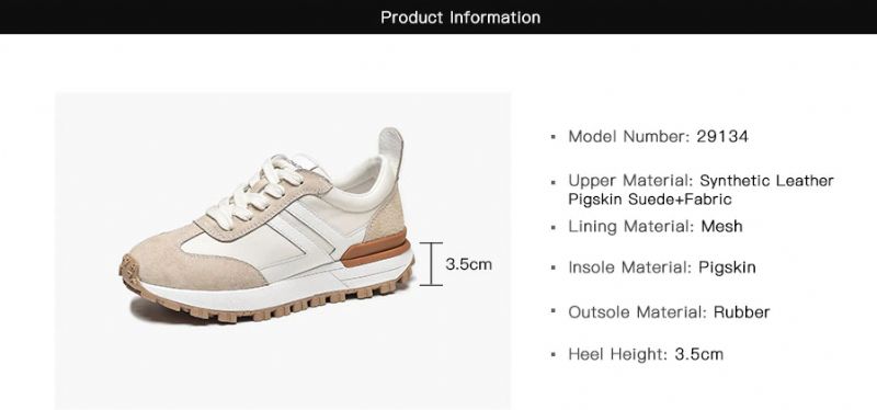 Colombo Dames Suède Platform Sneaker - Abrikoos