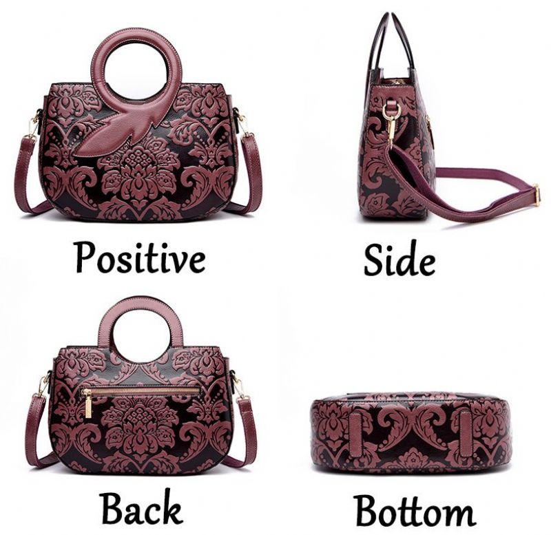 Comarca Dames Luxe Leren Handtas - Rood