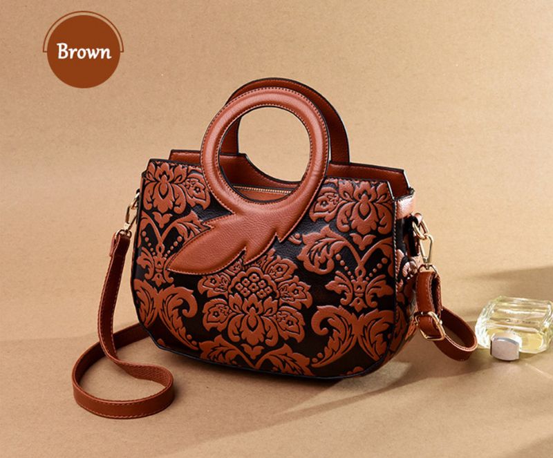Comarca Dames Luxe Leren Handtas - Rood