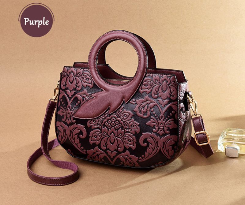 Comarca Dames Luxe Leren Handtas - Rood