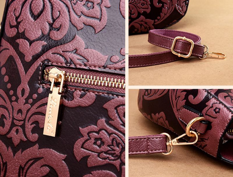 Comarca Dames Luxe Leren Handtas - Rood