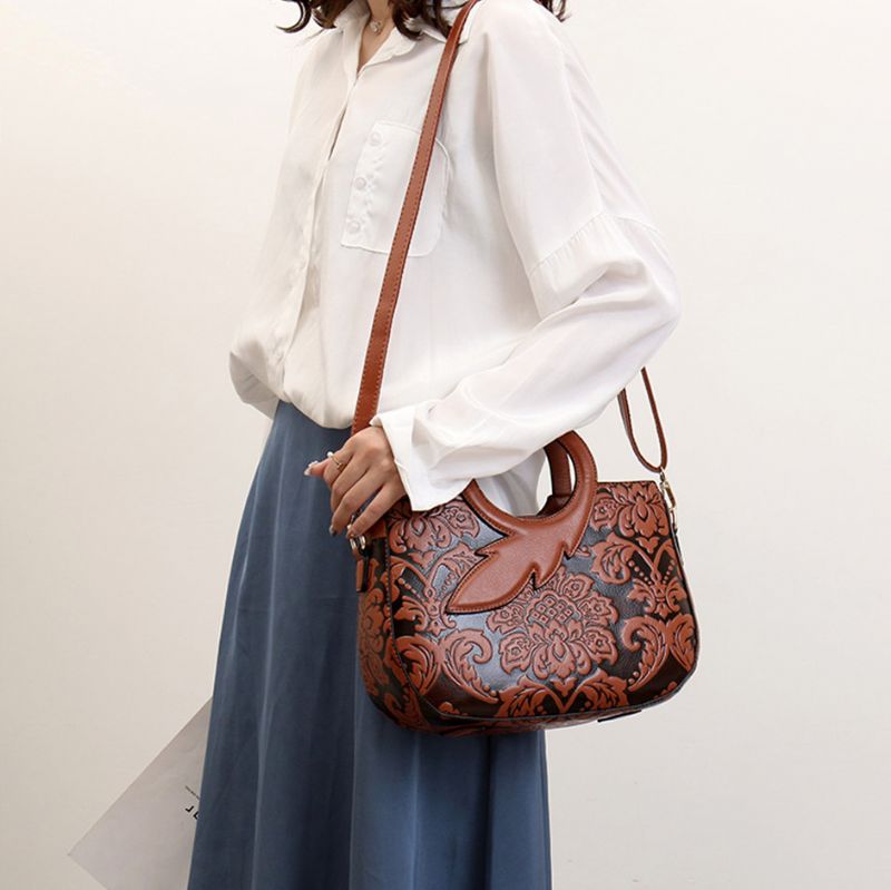 Comarca Dames Luxe Leren Handtas - Rood