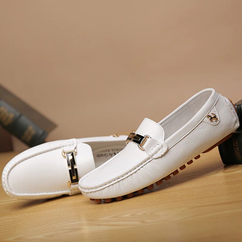 Comet Heren Loafers Geklede Schoenen - Wit