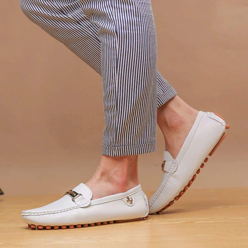 Comet Heren Loafers Geklede Schoenen - Wit