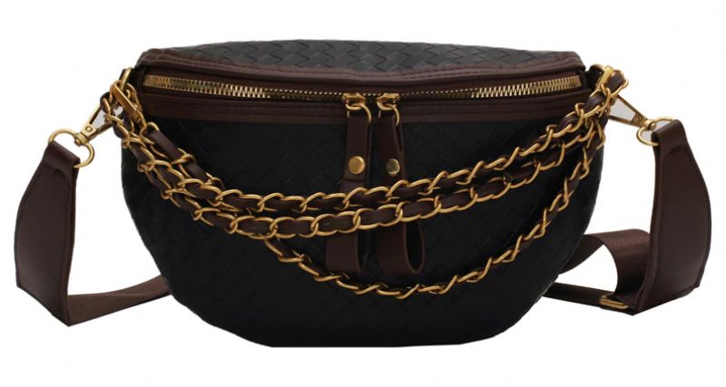 Conga Dames Luxe Leren Riem Handtas - Zwart