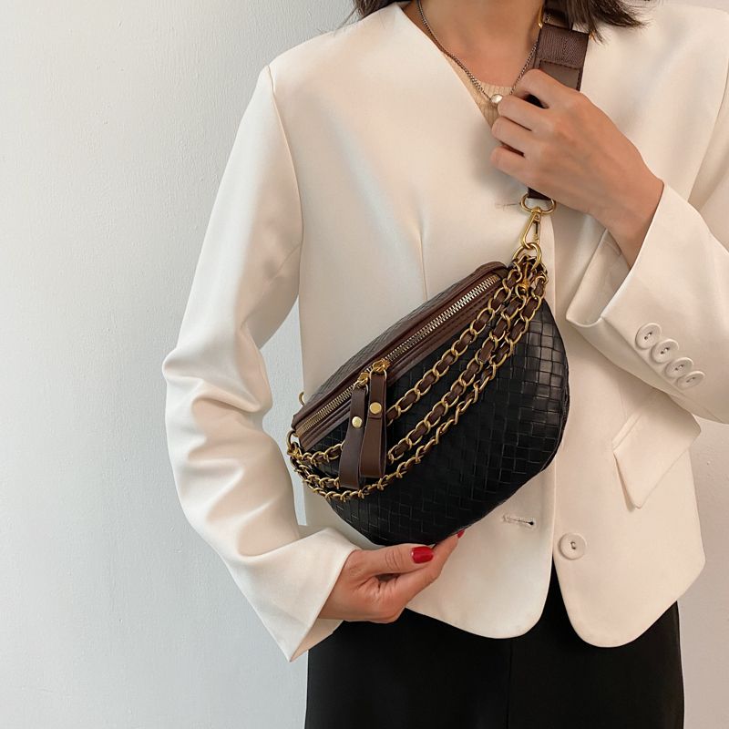 Conga Dames Luxe Leren Riem Handtas - Zwart