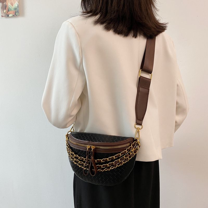 Conga Dames Luxe Leren Riem Handtas - Zwart