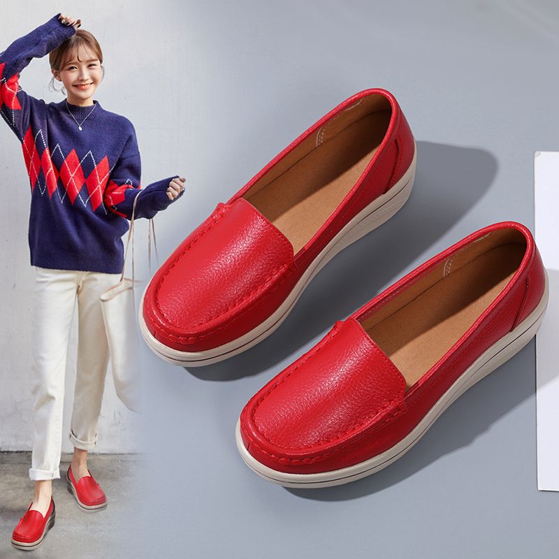 Coral Dames Platform Loafer Schoenen - Beige