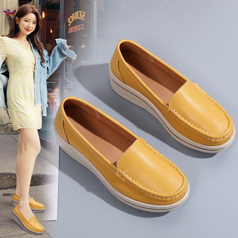Coral Dames Platform Loafer Schoenen - Beige