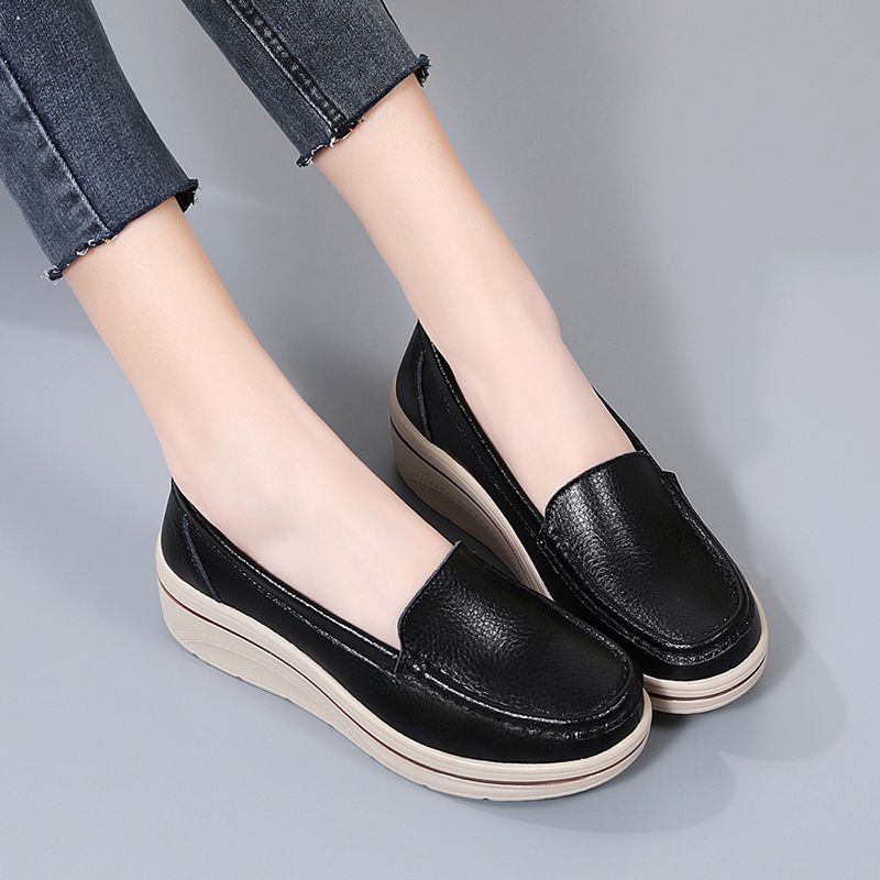 Coral Dames Platform Loafer Schoenen - Beige