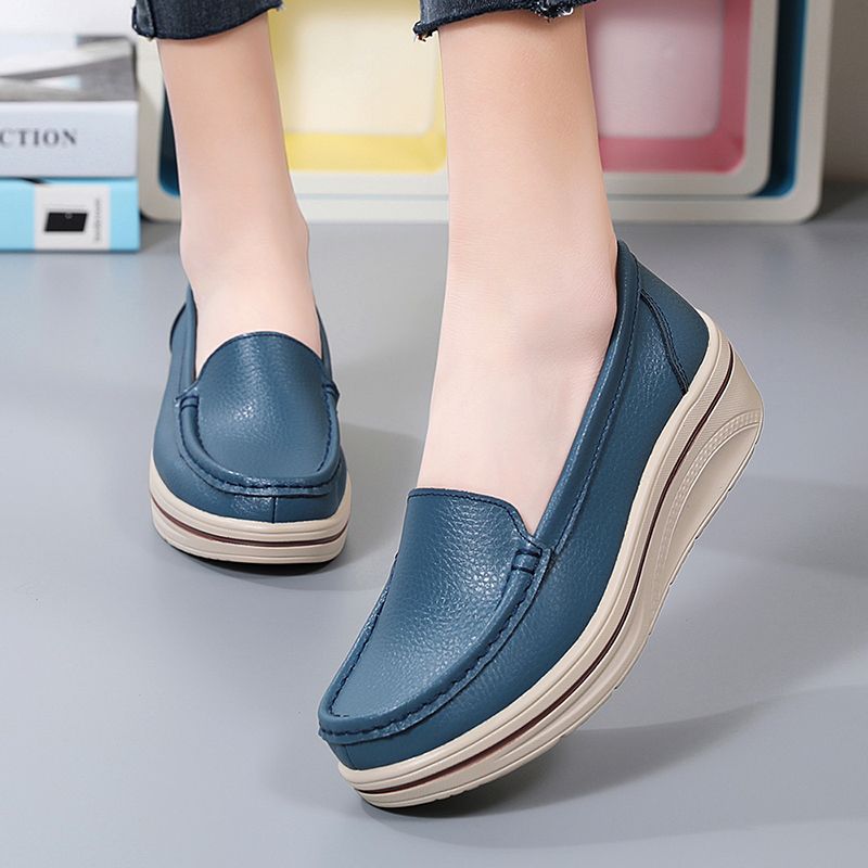 Coral Dames Platform Loafer Schoenen - Beige