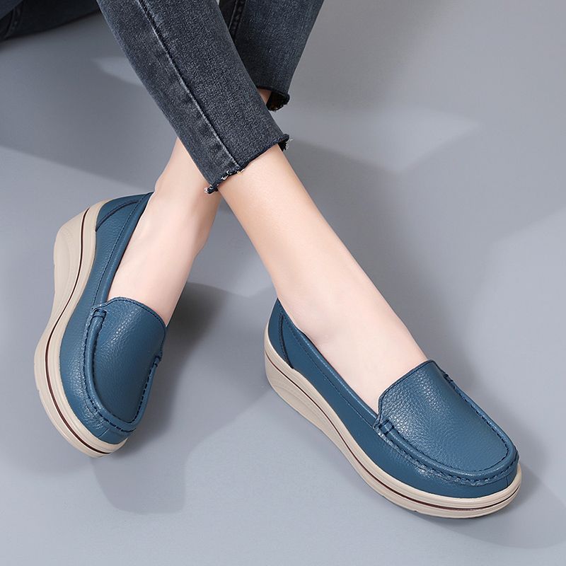 Coral Dames Platform Loafer Schoenen - Beige