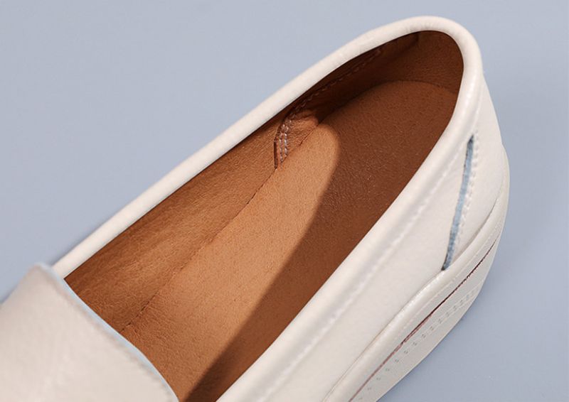 Coral Dames Platform Loafer Schoenen - Beige