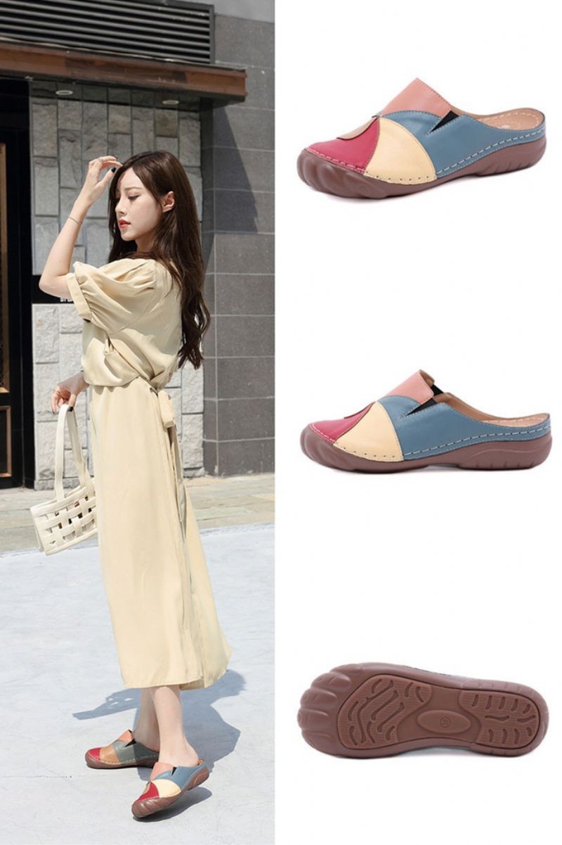 Coralia Dames Antislip Strandzomermuiltjes - Bruin