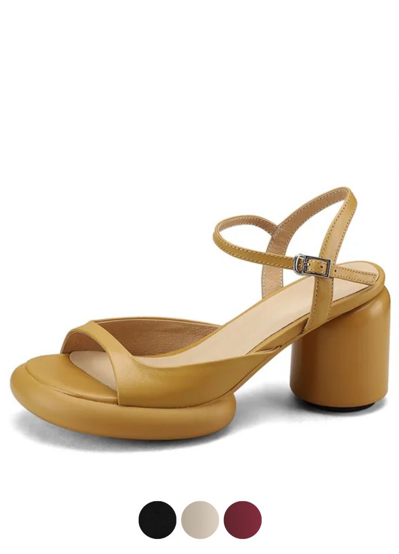 Coralia Dames Dikke Hak Elegante Sandalen