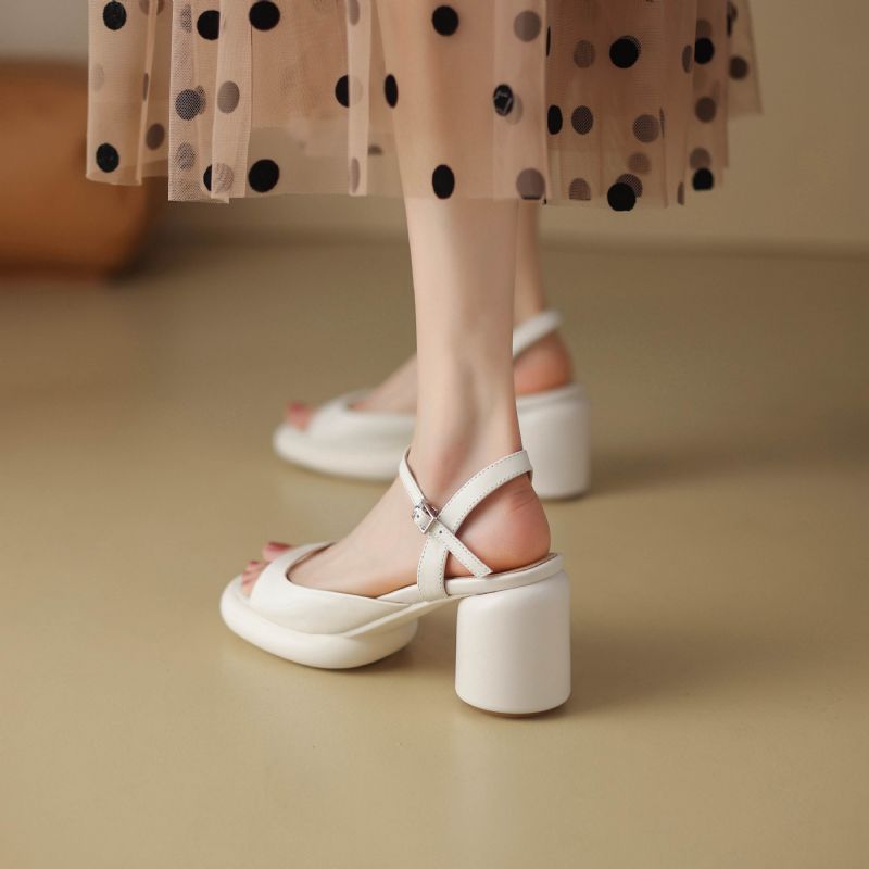 Coralia Dames Dikke Hak Elegante Sandalen - Geel