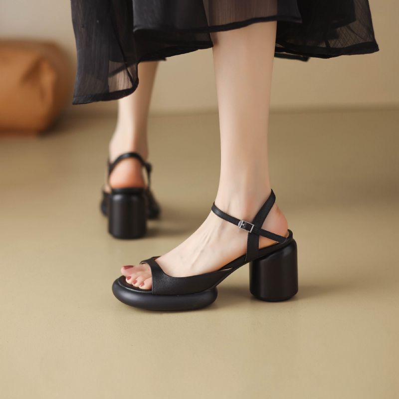 Coralia Dames Dikke Hak Elegante Sandalen - Geel