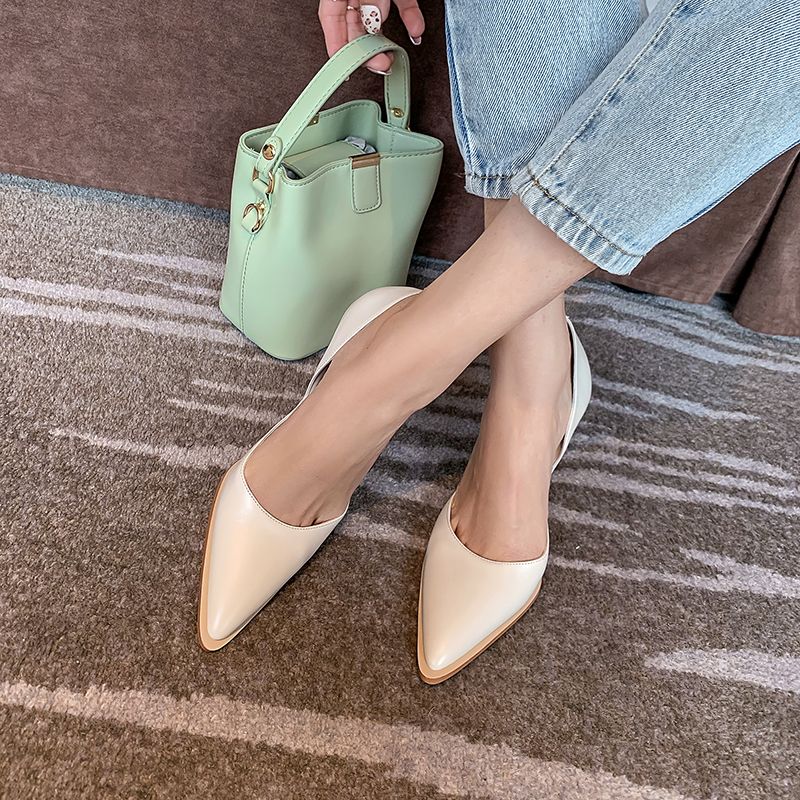Coralia Dames Hoge Hak Leren Pumps - Geel