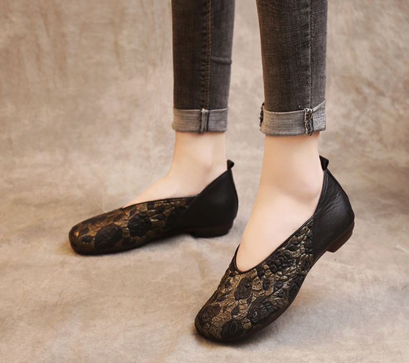 Coralia Dames Loafer Schoenen - Khaki