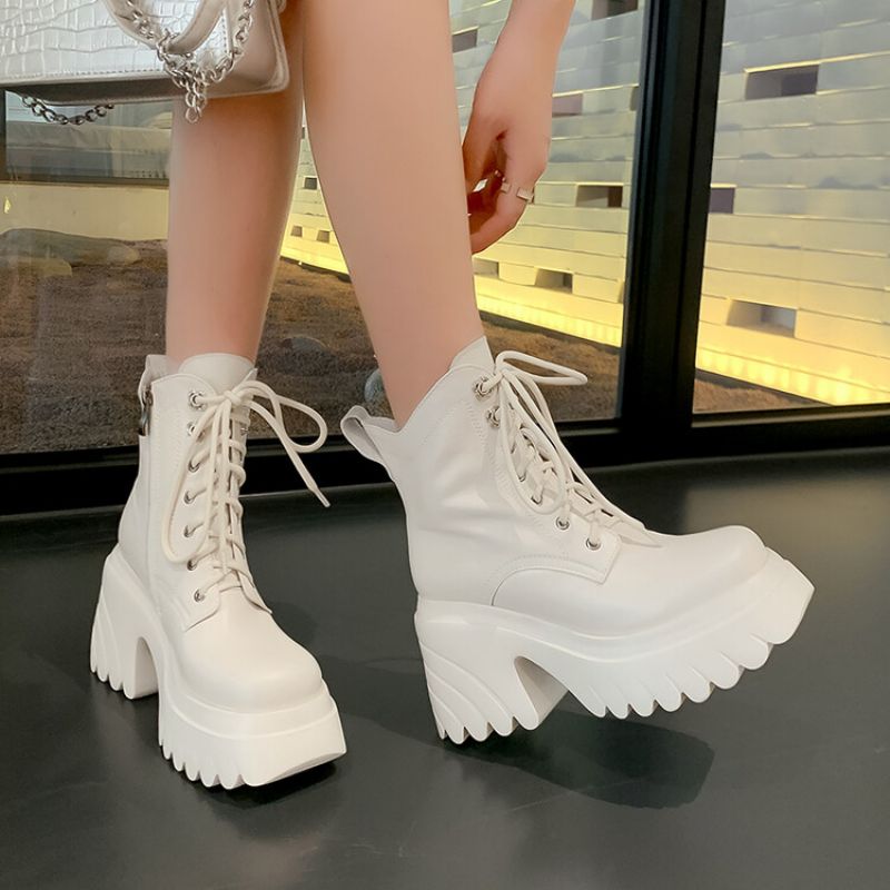 Coraza Dames Platform Enkellaarsjes - Roze