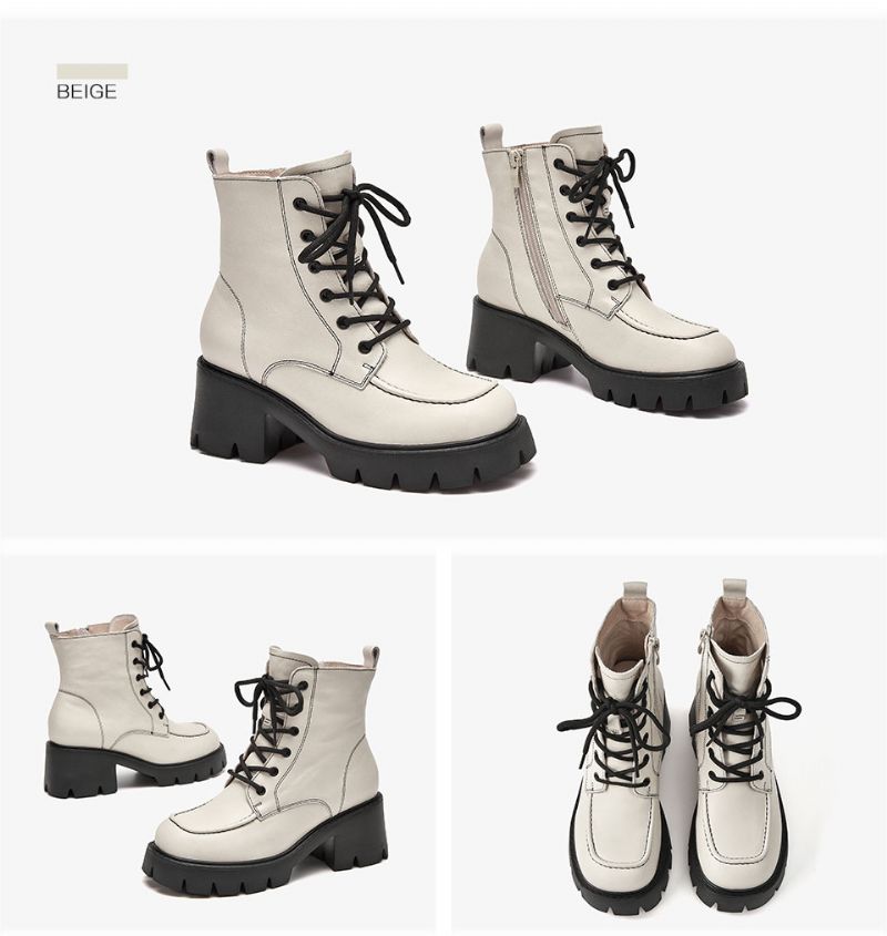 Coronel Dames Platform Laarzen - Beige