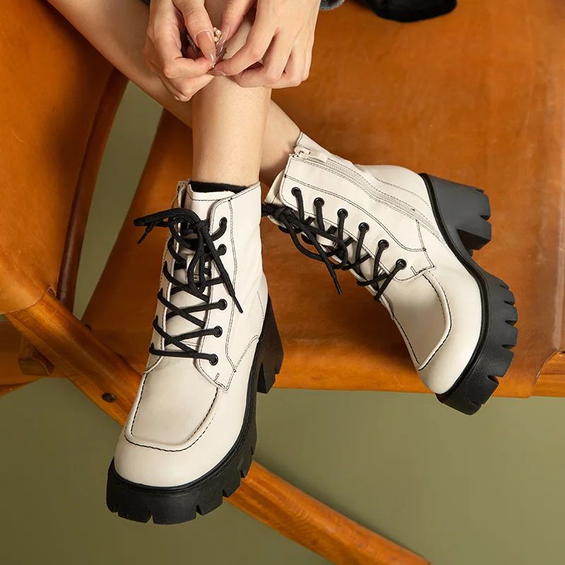Coronel Dames Platform Laarzen - Beige