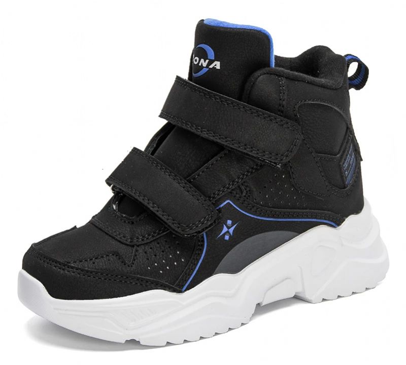 Cosgro Unisex Outdoorsneaker Voor Kinderen - Zwart Bont